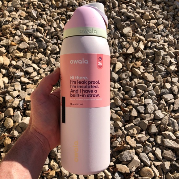 OWALA Candy Coated Pink FreeSip Stainless Steel Water Bottle 40oz NEW! - Picture 8 of 9
